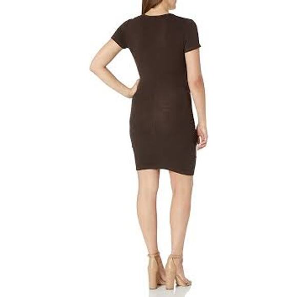MONROW (Revolve) Super Soft Wrap Front Dress XS CASUAL COMY MINIMALIST - Picture 2 of 8